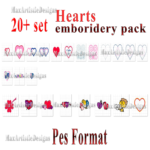 Más de 20 patrones de bordado de corazones Diseños de bordado a máquina