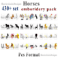 430+Horses embroidery patterns Machine embroidery designs