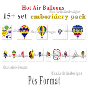 15+ Hot air balloons embroidery patterns Machine embroidery designs