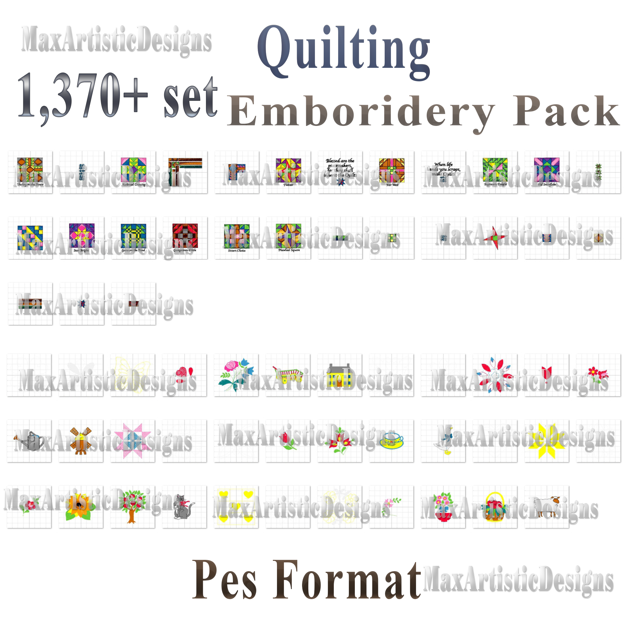 1370+ Quilting embroidery patterns Machine embroidery designs