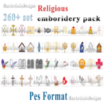 Más de 260 patrones de bordado de decoración religiosa Diseños de bordado a máquina