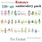 110+ Romance related embroidery patterns Machine embroidery designs