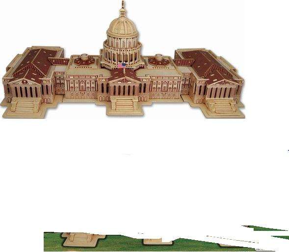 us capitol 3d wooden puzzle in dxf cdr formats cnc 3d files