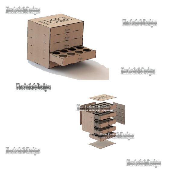 Más de 110 cajas cajas cnc vectores paquete en dxf cdr eps formatos de archivo proyecto para madera plan para corte láser enrutadores cnc