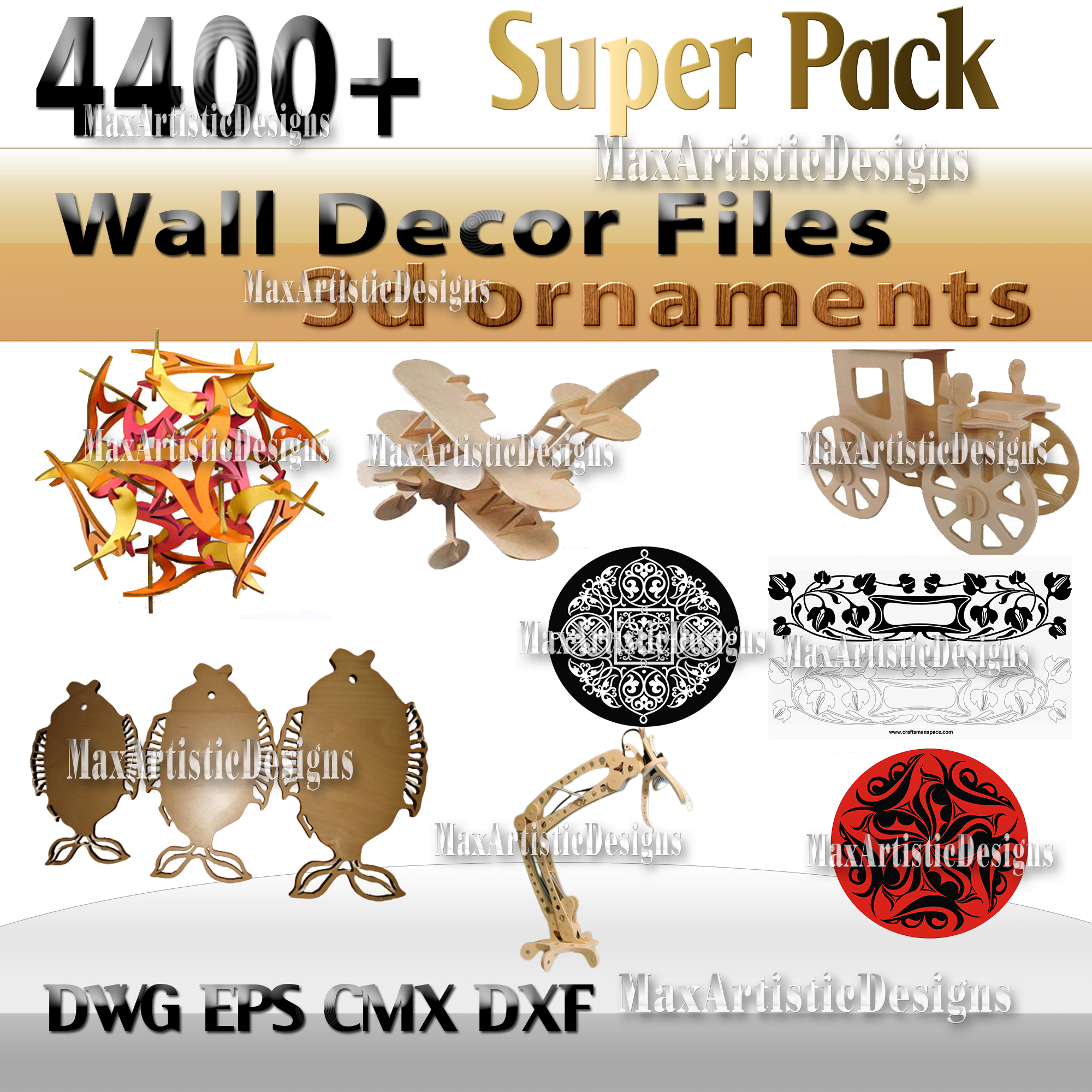 4000+ cnc ornament pantograph vectors pack in dxf, dwg, eps, cmx formats for laser cut machinw, cnc router digital download