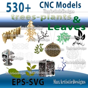 Más de 190 árboles, plantas y rosas cortados con láser en formato vectorial cnc para enrutador cnc en descarga dxf y cdr