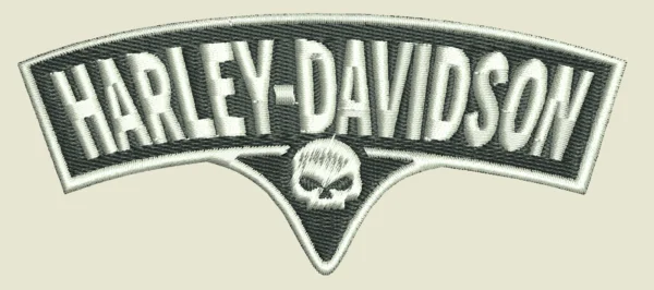 Harley Davidson logo embroidery design in pes hus sew 14 pcs