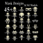 46 3d stl "mask models" stl relief for artcam, aspire, cnc routers download