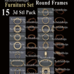15 stl round frames 3d models for stl relief for cnc stl format frame 3d relief