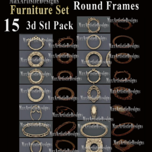 15 cadres ronds stl modèles 3d pour relief stl pour cnc format stl cadre relief 3d