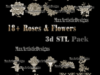 18+ stl Modelli 3d Rose e Fiori per Router CNC a rilievo STL formato STL Art