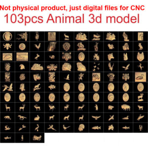 103 pezzi animale 3d modello stl rilievo per cnc intaglio rilievo artcam vectric aspire.jpg