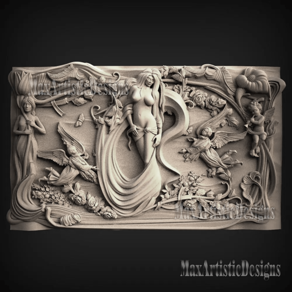 6 unités 3d STL Modèle Femmes Mythologie pour CNC Routeur Imprimante 3D Artcam Aspire Bas Relief_Wall Decor Relief