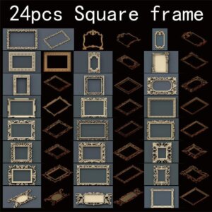 24pcs set cadre carré 3d modèle stl relief pour cnc format stl cadre 3d relief model.jpg
