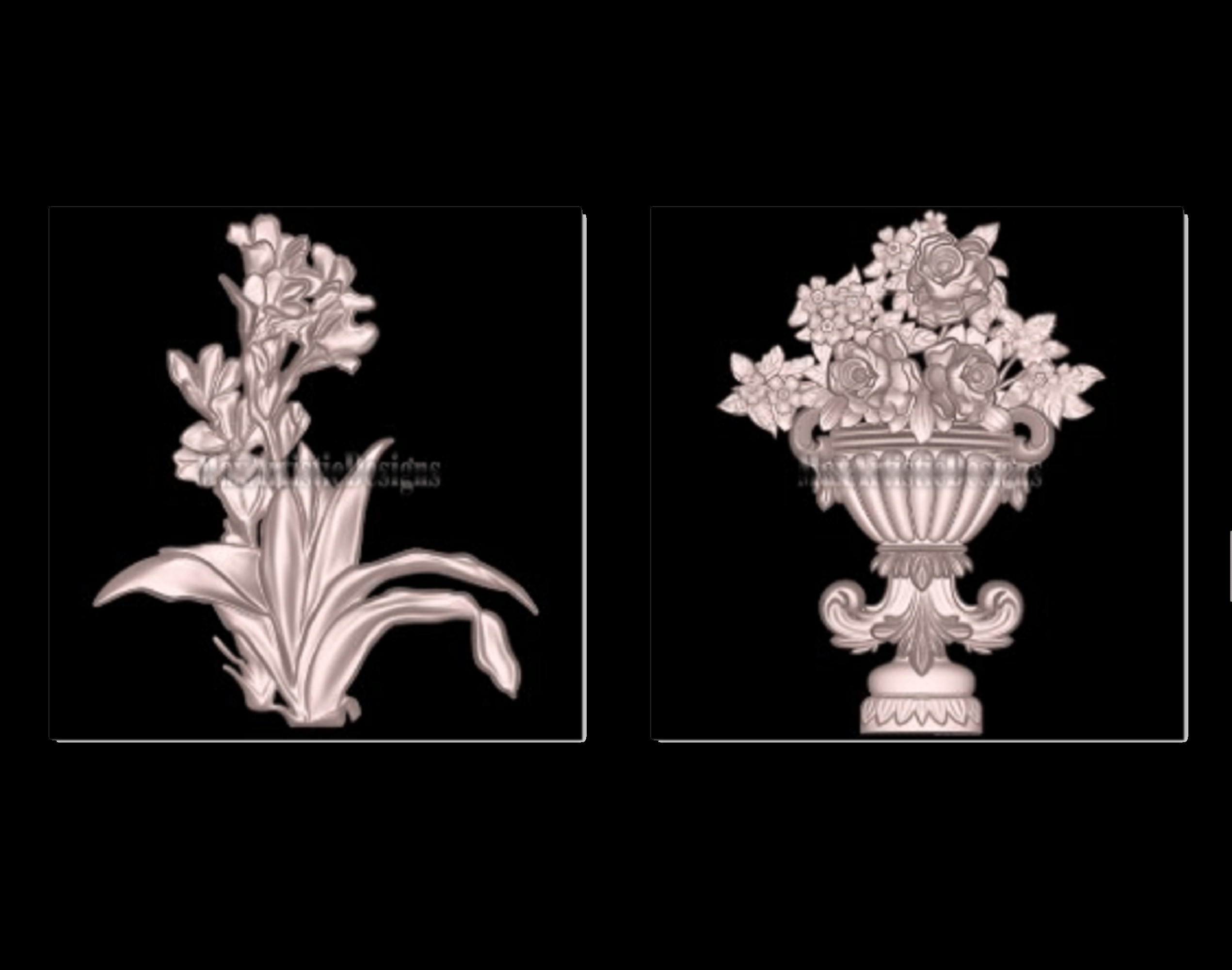 17+ modèles 3d de roses et de fleurs pour relief stl, routeur cnc, aspire, téléchargement numérique d'imprimante 3d