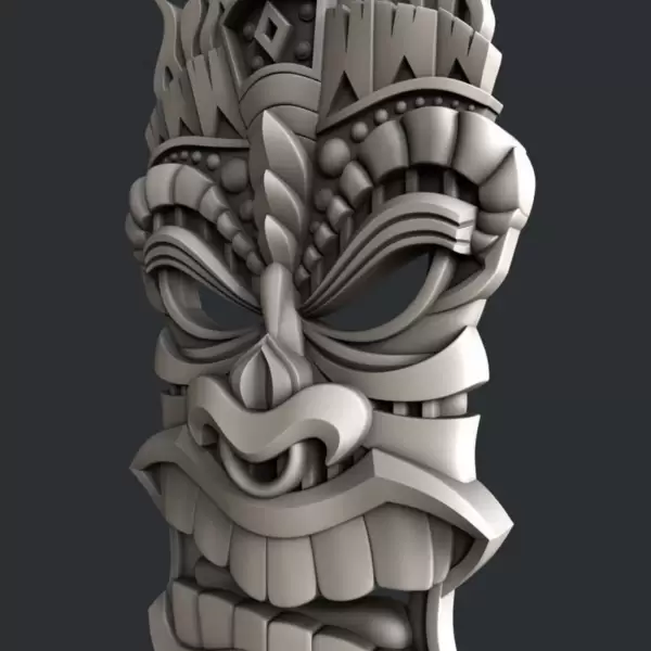 totem 3d stl model for cnc router engraving / 3d printing relief support zbrush artcam aspire cut3d