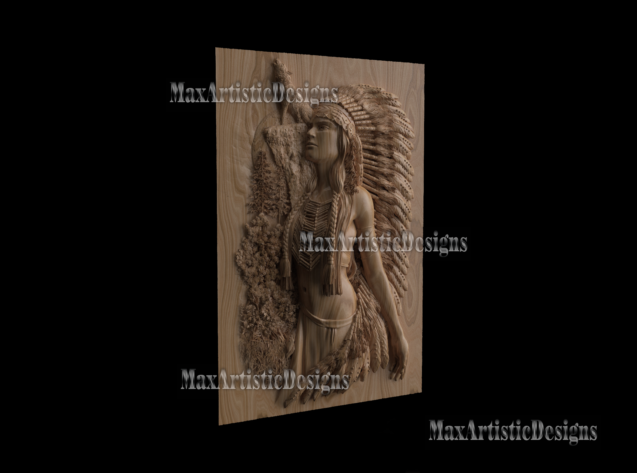 6x american indian 3d stl models stl bas relief files for cnc engraving digital download