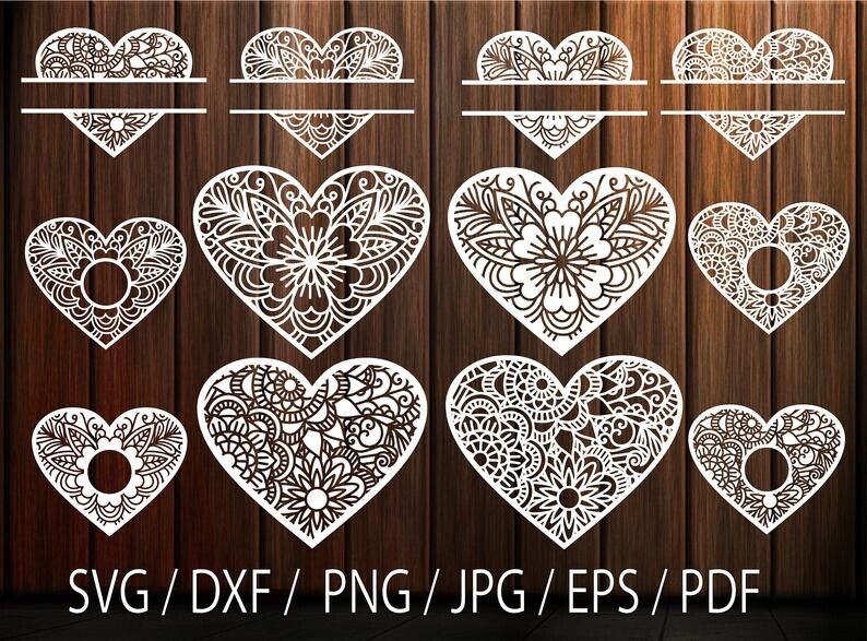 10+ Heart cnc Vectors for Plasma Cnc Laser Cut in SVG DXF EPS format