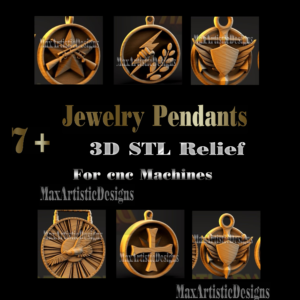8 médailles 3d stl pour l'impression de bijoux au format 3d stl pour imprimantes 3d téléchargement numérique