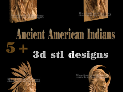 6x american indian 3d stl models stl bas relief files for cnc engraving digital download