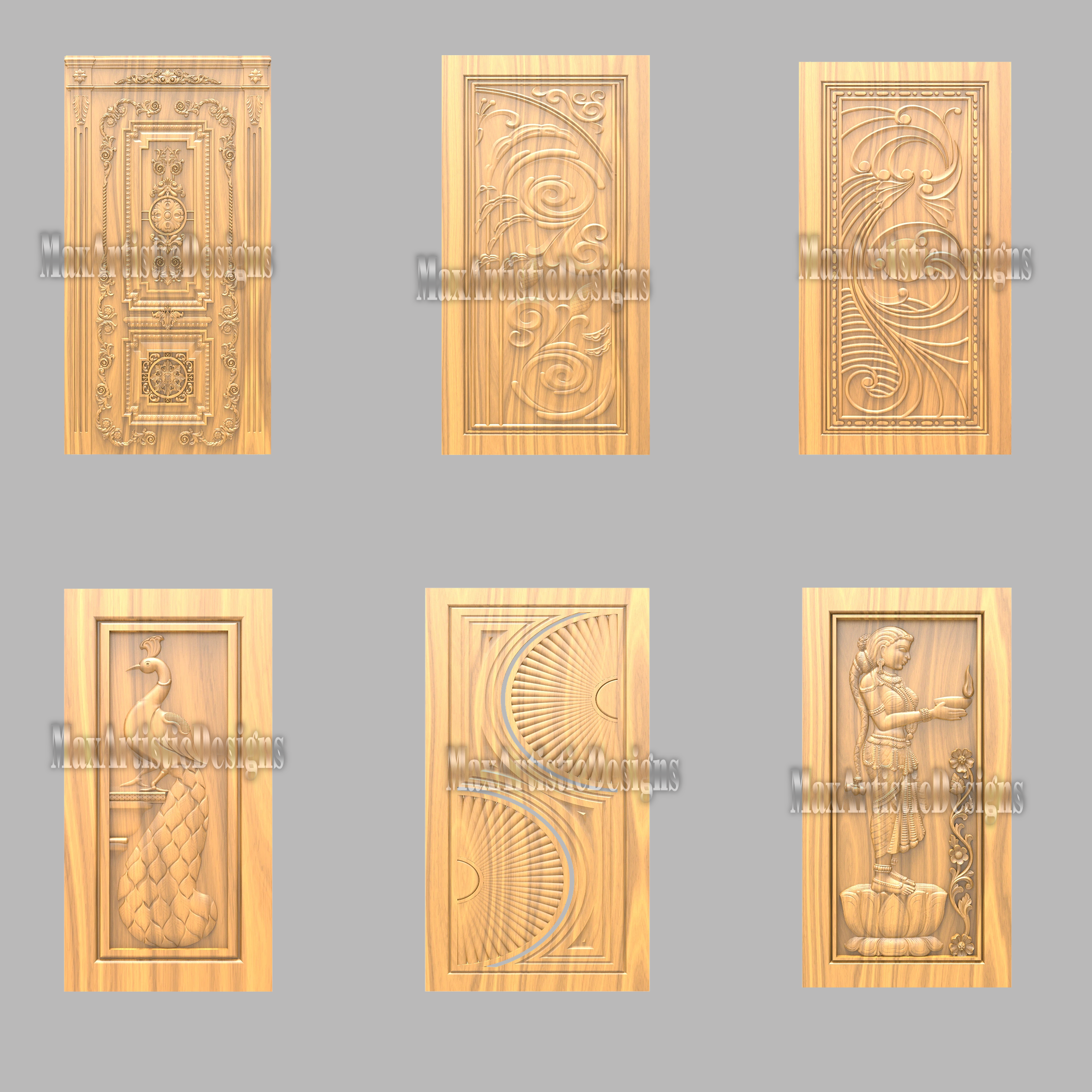 60 wooden door cnc router engraving designs for artcam 3d relif files in rlf stl formats digital download
