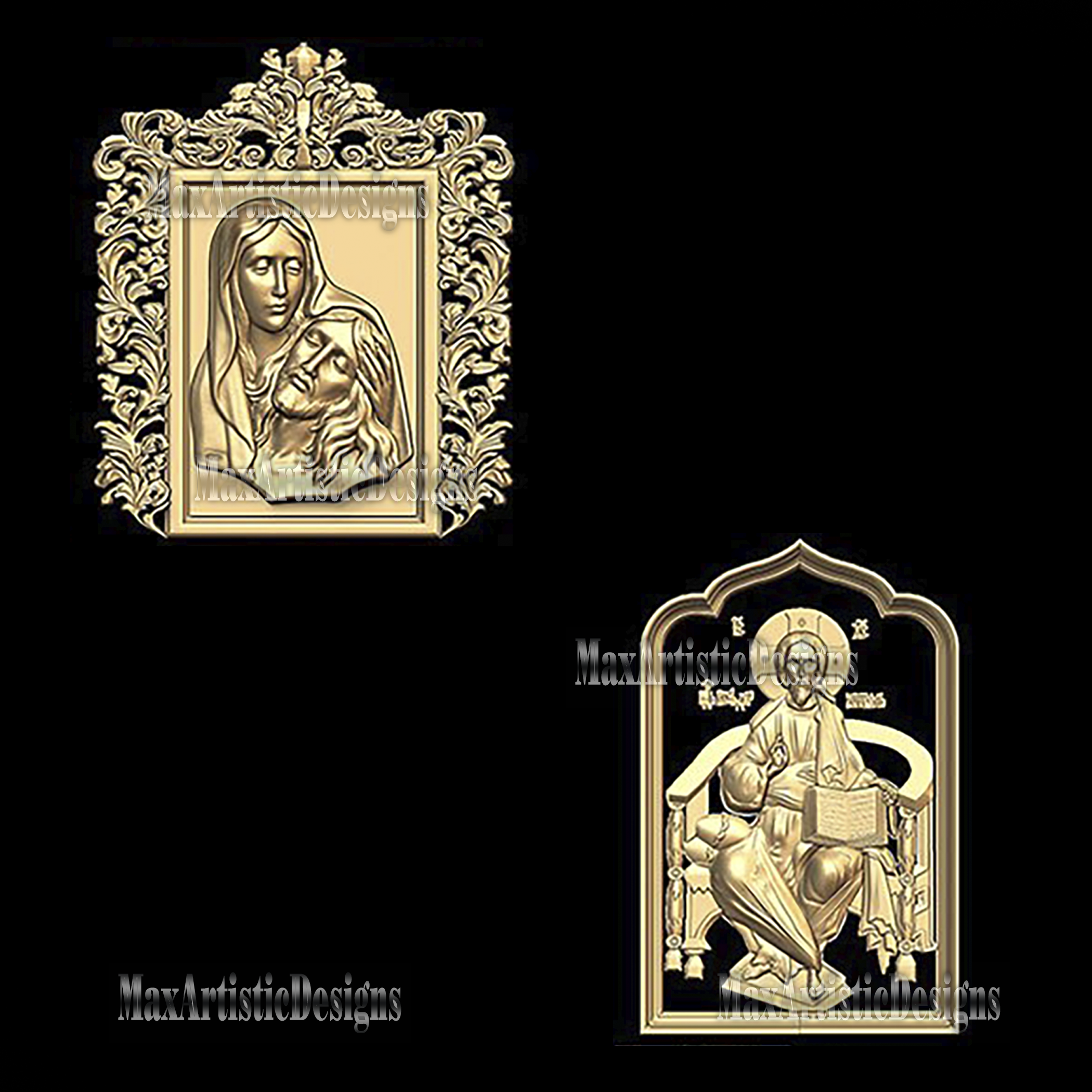 10 religion 3d stl panel designs for relief modeling on cnc router digital download