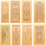 60 Wooden Door CNC Router Engraving Designs for ArtCAM 3D Relif Files in RLF STL formats