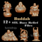 15 modelos 3d de buda en formato stl para impresión 3d/relieve stl sentado de pie maitreya buda descarga digital