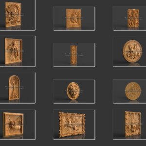 42 pannelli 3d mistici/mitologici per pantografi cnc bassorilievo lavorazione del legno