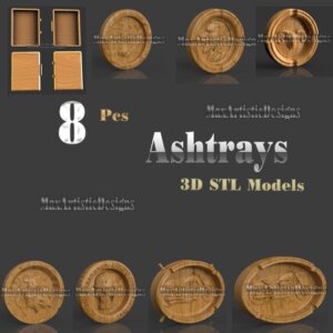 8 3d stl cigar ashtrays for 3d stl printers/cnc router artcam aspire cut3d