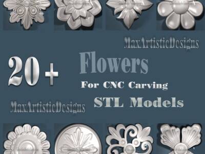 21 3d stl flower round models 3d stl files for cnc routers woodworking basrelief